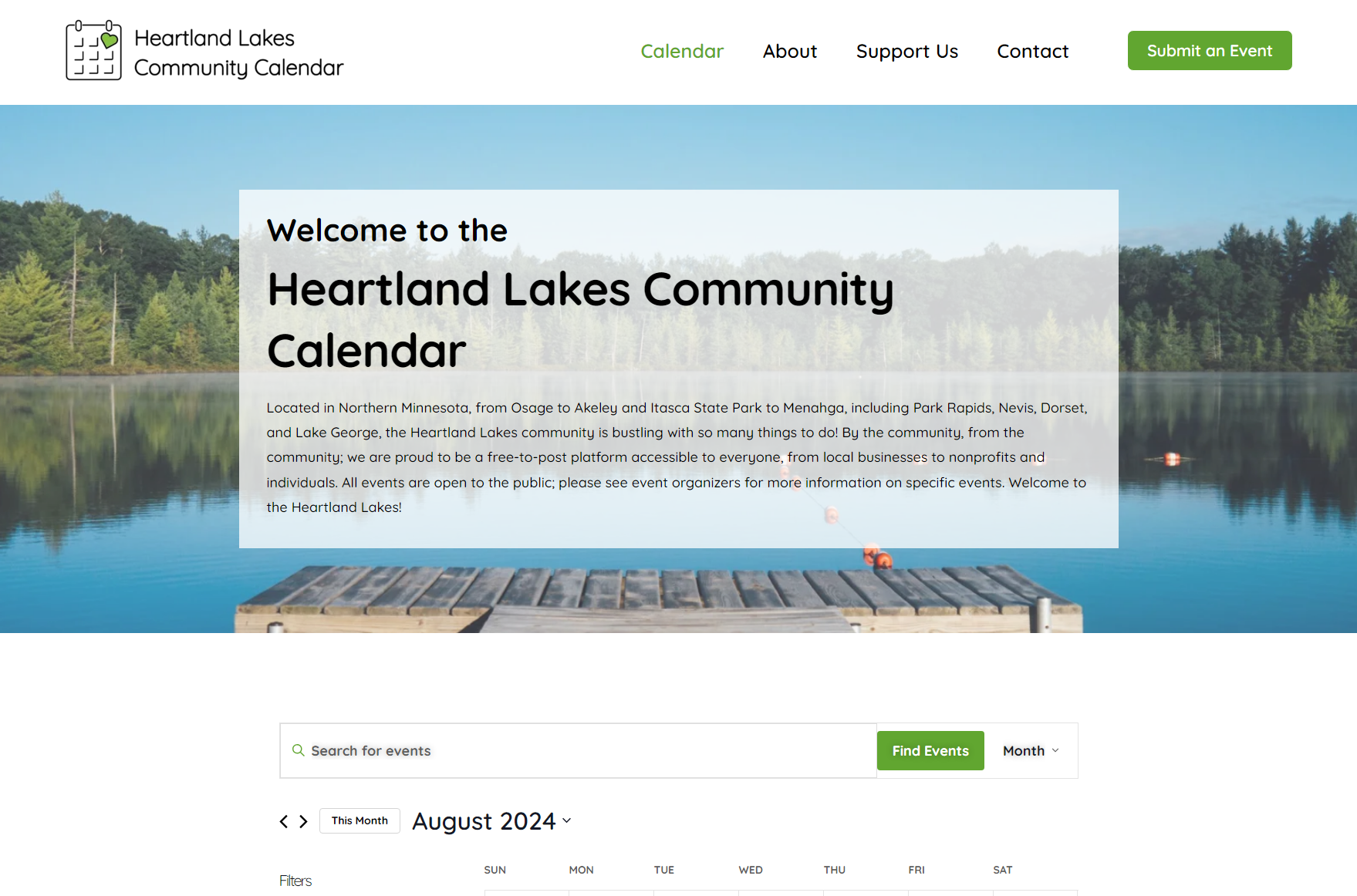 Heartland Lakes Community Calendar